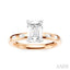 Emerald Shape Semi-Mount Diamond Engagement Ring