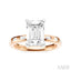 Emerald Shape Semi-Mount Diamond Engagement Ring