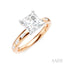 Princess Shape Semi-Mount Diamond Engagement Ring