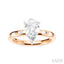 Pear Shape Semi-Mount Diamond Engagement Ring