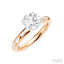 Round Shape Semi-Mount Diamond Engagement Ring