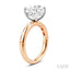 Round Shape Semi-Mount Diamond Engagement Ring