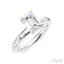Emerald Shape Semi-Mount Diamond Engagement Ring