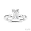 Emerald Shape Semi-Mount Diamond Engagement Ring