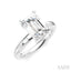 Emerald Shape Semi-Mount Diamond Engagement Ring