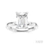 Emerald Shape Semi-Mount Diamond Engagement Ring