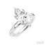 Marquise Shape Semi-Mount Diamond Engagement Ring