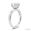 Oval Shape Semi-Mount Diamond Engagement Ring