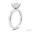 Princess Shape Semi-Mount Diamond Engagement Ring