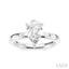 Pear Shape Semi-Mount Diamond Engagement Ring