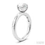 Round Shape Semi-Mount Diamond Engagement Ring