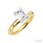Emerald Shape Semi-Mount Diamond Engagement Ring