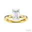 Emerald Shape Semi-Mount Diamond Engagement Ring