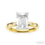Emerald Shape Semi-Mount Diamond Engagement Ring