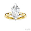Marquise Shape Semi-Mount Diamond Engagement Ring