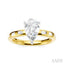 Pear Shape Semi-Mount Diamond Engagement Ring