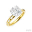 Round Shape Semi-Mount Diamond Engagement Ring