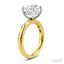 Round Shape Semi-Mount Diamond Engagement Ring