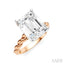 Emerald Shape Semi-Mount Diamond Engagement Ring