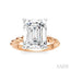 Emerald Shape Semi-Mount Diamond Engagement Ring