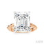 Emerald Shape Semi-Mount Diamond Engagement Ring