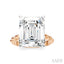 Emerald Shape Semi-Mount Diamond Engagement Ring