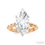 Marquise Shape Semi-Mount Diamond Engagement Ring