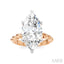 Marquise Shape Semi-Mount Diamond Engagement Ring