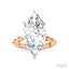 Marquise Shape Semi-Mount Diamond Engagement Ring