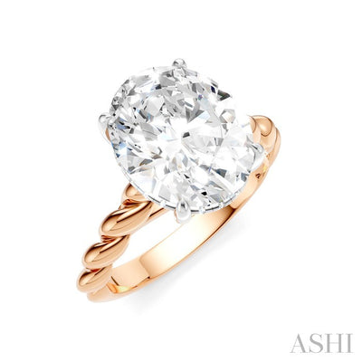 Oval Shape Semi-Mount Diamond Engagement Ring