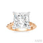 Princess Shape Semi-Mount Diamond Engagement Ring