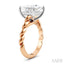 Princess Shape Semi-Mount Diamond Engagement Ring