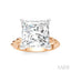 Princess Shape Semi-Mount Diamond Engagement Ring