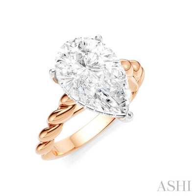 Pear Shape Semi-Mount Diamond Engagement Ring