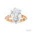 Pear Shape Semi-Mount Diamond Engagement Ring
