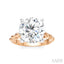 Round Shape Semi-Mount Diamond Engagement Ring