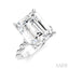 Emerald Shape Semi-Mount Diamond Engagement Ring