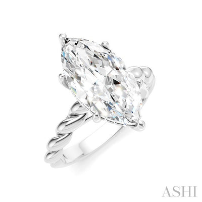 Marquise Shape Semi-Mount Diamond Engagement Ring