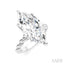 Marquise Shape Semi-Mount Diamond Engagement Ring