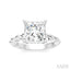 Princess Shape Semi-Mount Diamond Engagement Ring