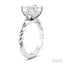 Princess Shape Semi-Mount Diamond Engagement Ring
