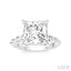 Princess Shape Semi-Mount Diamond Engagement Ring