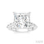 Princess Shape Semi-Mount Diamond Engagement Ring