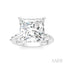 Princess Shape Semi-Mount Diamond Engagement Ring