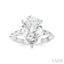 Pear Shape Semi-Mount Diamond Engagement Ring