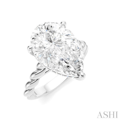 Pear Shape Semi-Mount Diamond Engagement Ring