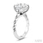 Round Shape Semi-Mount Diamond Engagement Ring