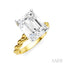 Emerald Shape Semi-Mount Diamond Engagement Ring