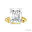 Emerald Shape Semi-Mount Diamond Engagement Ring