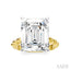 Emerald Shape Semi-Mount Diamond Engagement Ring